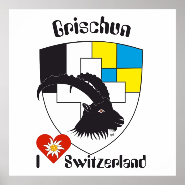 Graubünden Grigioni Grischun Poster (Vorne)