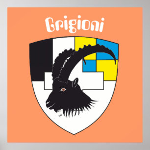 Graubünden Grigioni Grischun Poster