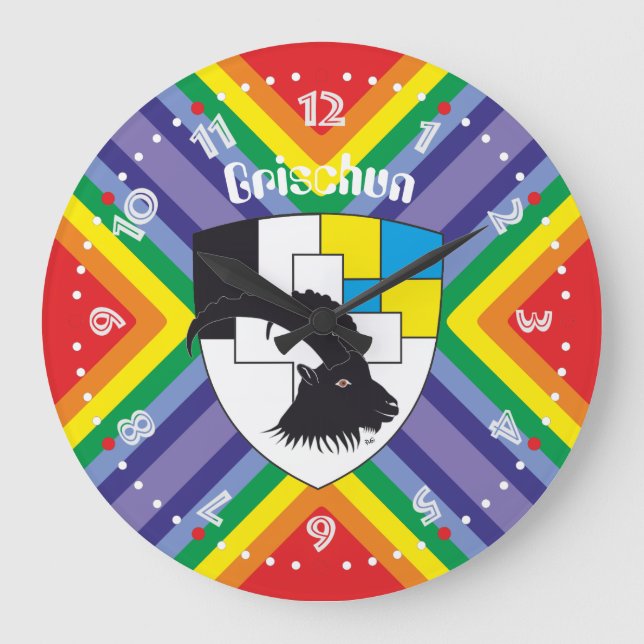 Graubünden Grischun Grigioni Schweiz Svizra Uhr (Vorderseite)