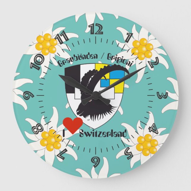 Graubünden Grischun Grigioni Schweiz Svizra Uhr (Vorderseite)