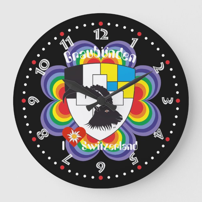 Graubünden Grischun Grigioni Schweiz Svizra Uhr (Vorderseite)