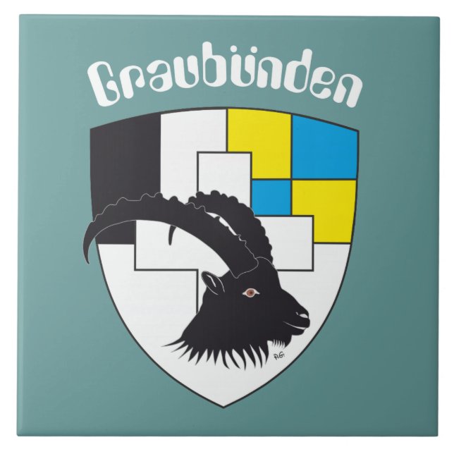 Graubünden Schweiz Fliese (Vorderseite)