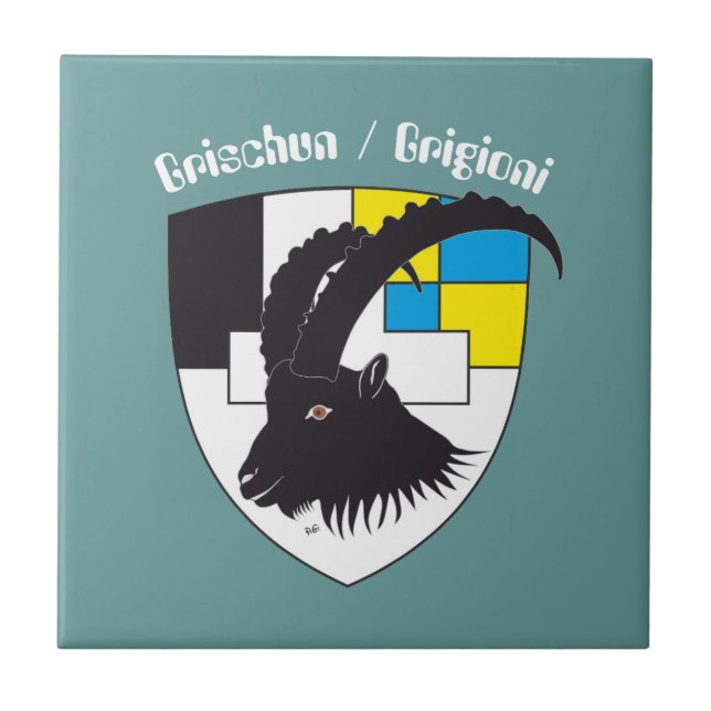 Graubünden Schweiz Fliese (Vorderseite)