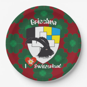 Graubünden Schweiz Pappteller