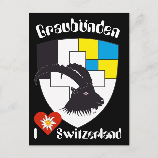 Graubünden Schweiz Postkarte (Vorderseite)