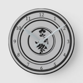 GrauDiner Plate Design Runde Wanduhr