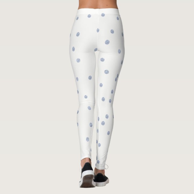 Graudots Kreise Weiße Leggings (Rückseite)