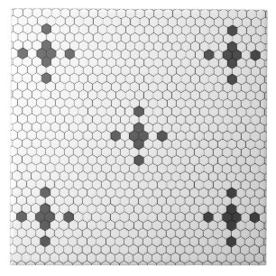 Graue 4-Sterne-Imitate Penny Tile Hexagon Tile Fliese