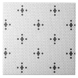 Graue 4-Sterne-Imitate Penny Tile Hexagon Tile Fliese