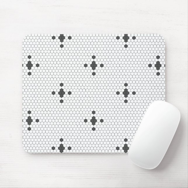 Graue 4-Sterne-Imitate Penny Tile Hexagon Tile Mousepad (Mit Mouse)
