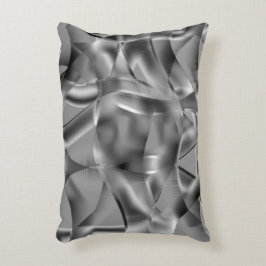 Graue, abgerundete Formen mit schmalen Tönen Dekokissen
