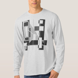 Graue Abstrakte Kunst Cubist Geometric MCM inspiri T-Shirt