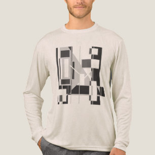 Graue abstrakte Kunst kubistische geometrische MCM Tri-Blend Shirt