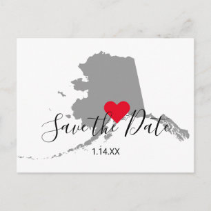 Graue Alaska Karte Save the Date Form