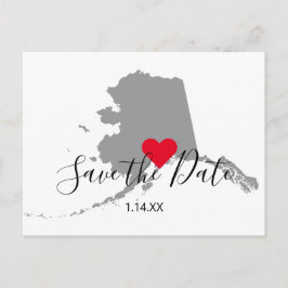 Graue Alaska Karte Save the Date Form
