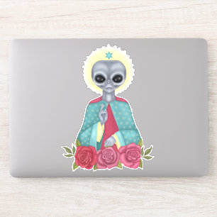 Graue Alien Aufkleber