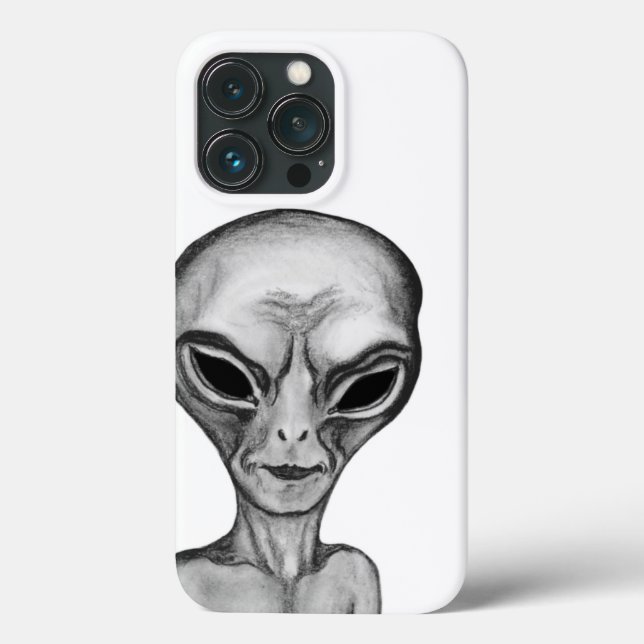 Graue Alien Case-Mate iPhone Hülle (Rückseite)