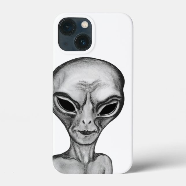 Graue Alien Case-Mate iPhone Hülle (Rückseite)