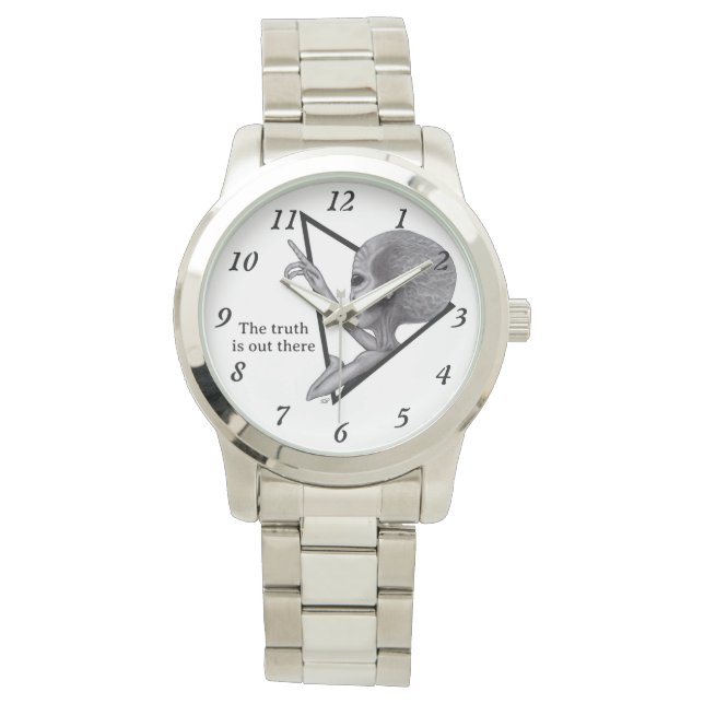 Graue Alien, die Wahrheit ist da draußen Armbanduhr (Vorderseite)