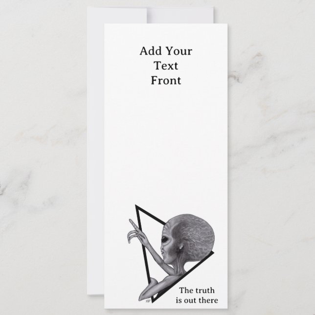 Graue Alien, die Wahrheit ist da draußen Einladung (Vorderseite)