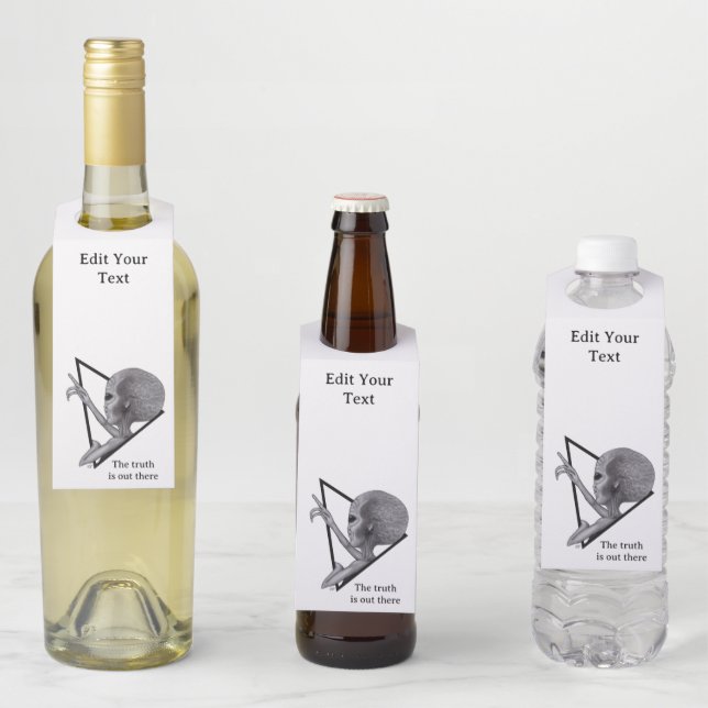 Graue Alien, die Wahrheit ist da draußen Flaschenanhänger (Beispiel)