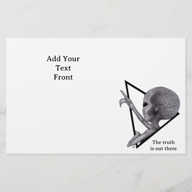 Graue Alien, die Wahrheit ist da draußen Flyer (Vorne)