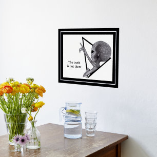 Graue Alien, die Wahrheit ist da draußen Foliendrucke