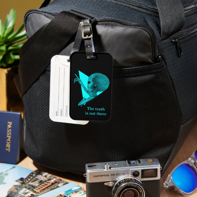 Graue Alien, die Wahrheit ist da draußen Gepäckanhänger (Vorderseite & Rückseite)