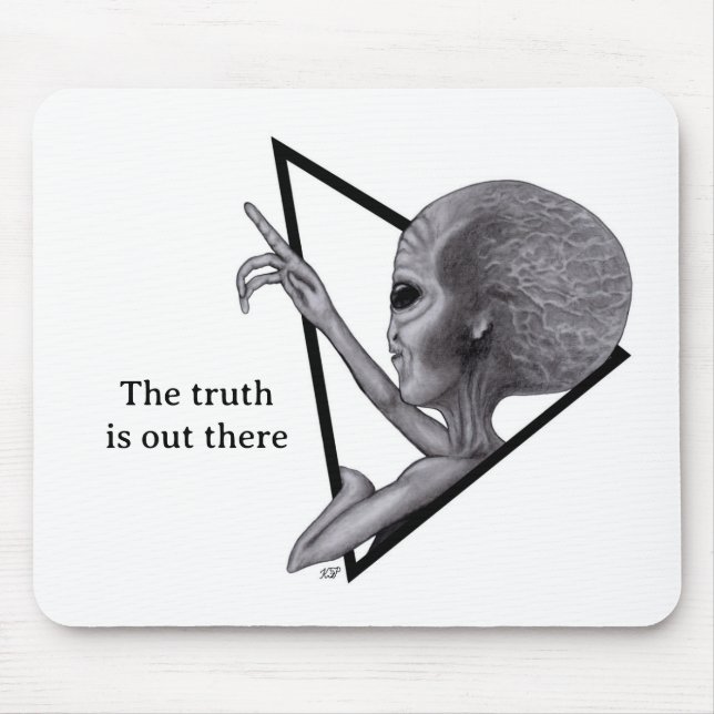 Graue Alien, die Wahrheit ist da draußen Mousepad (Vorne)
