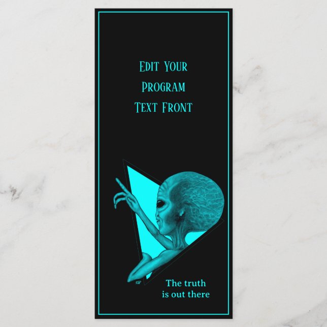 Graue Alien, die Wahrheit ist da draußen Programm (Vorderseite)