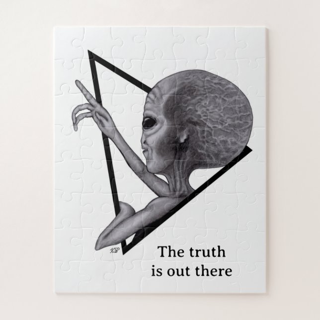 Graue Alien, die Wahrheit ist da draußen Puzzle (Vertikal)