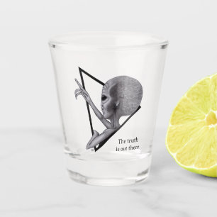 Graue Alien, die Wahrheit ist da draußen Schnapsglas