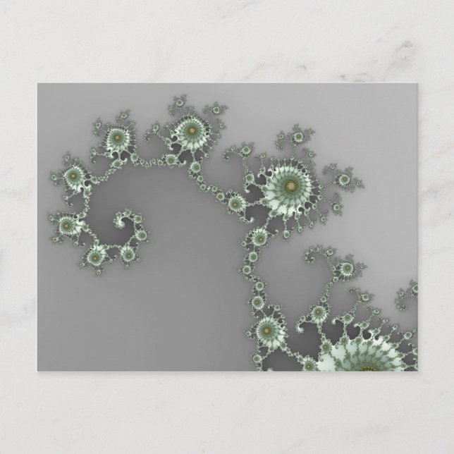 Graue Alien - Fraktal Postkarte (Vorderseite)