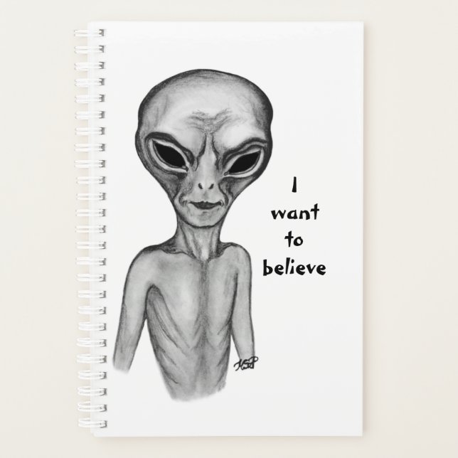 Graue Alien, ich wollte Planner zu glauben Planer (Vorderseite)