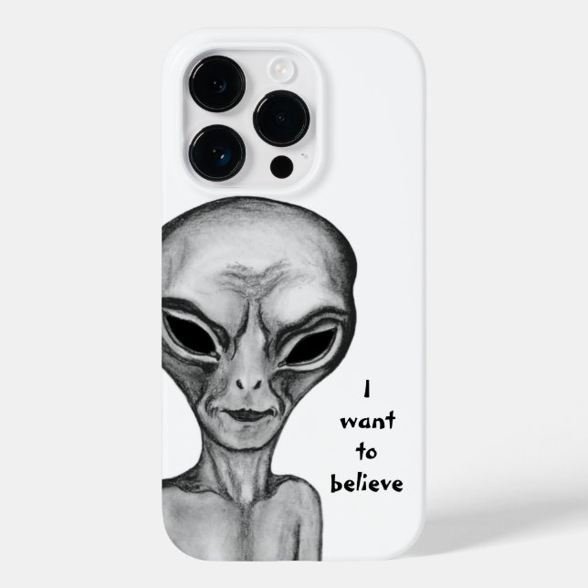 Graue Alien, ich wollte zu glauben Case-Mate iPhone Hülle (Rückseite)