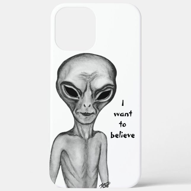 Graue Alien, ich wollte zu glauben Case-Mate iPhone Hülle (Rückseite)