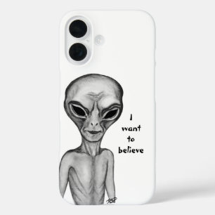 Graue Alien, ich wollte zu glauben iPhone 16 Hülle