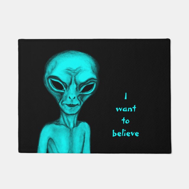 Graue Alien, ich wollte zu glauben Fußmatte (Vorderseite)