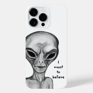 Graue Alien, ich wollte zu glauben iPhone 14 Pro Max Hülle