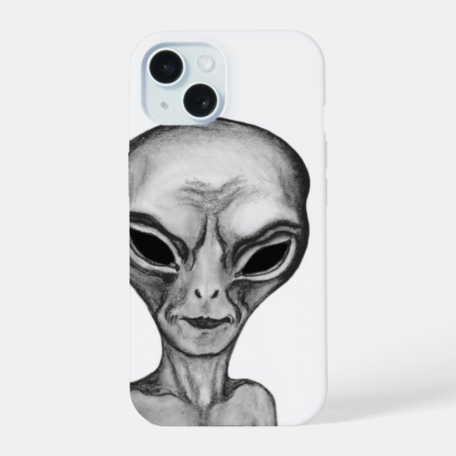 Graue Alien, ich wollte zu glauben iPhone 15 Hülle (Rückseite)