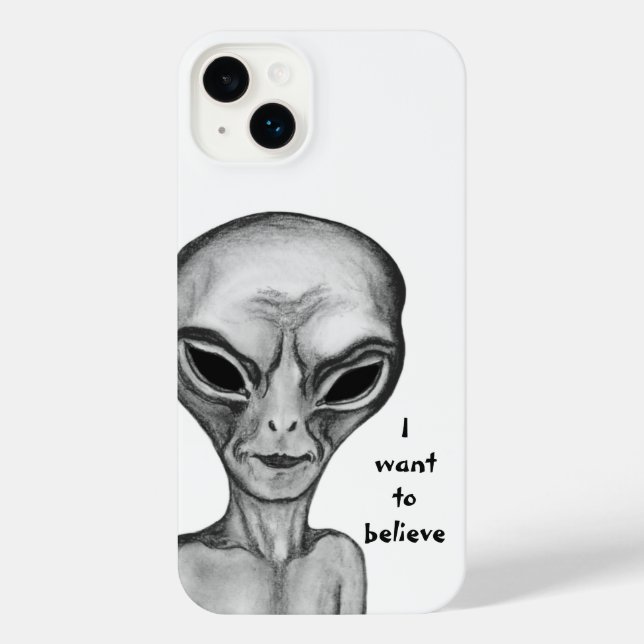 Graue Alien, ich wollte zu glauben iPhone Hülle (Rückseite)