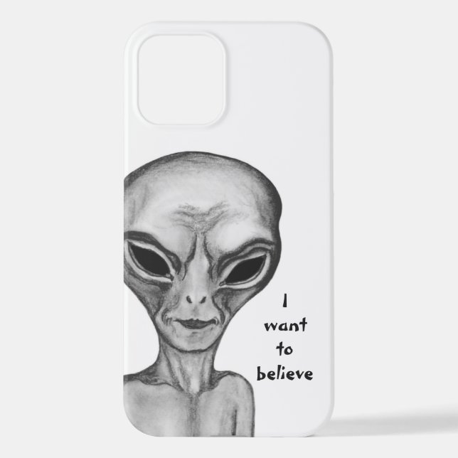 Graue Alien, ich wollte zu glauben iPhone Hülle (Rückseite)
