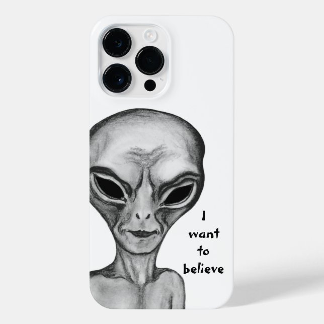 Graue Alien, ich wollte zu glauben iPhone Hülle (Rückseite)