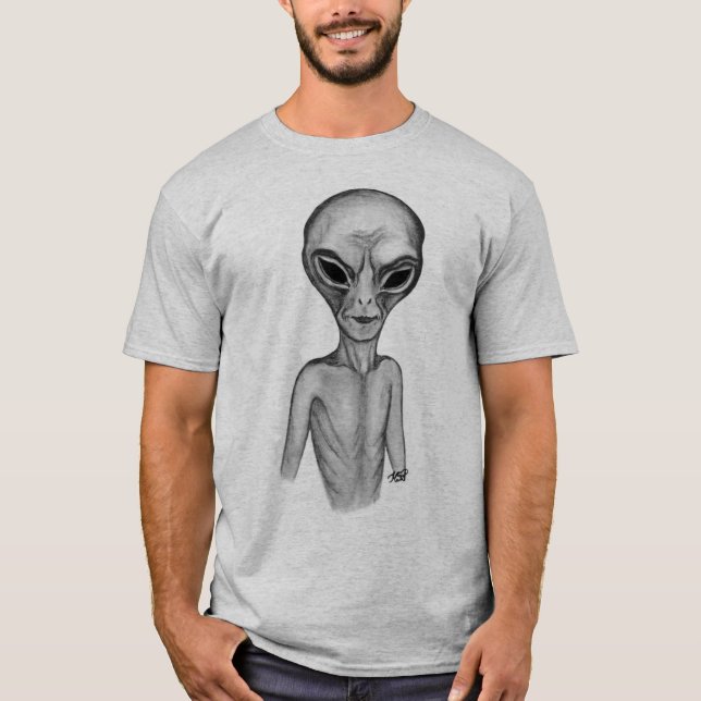 Graue Alien, ich wollte zu glauben T-Shirt (Vorderseite)