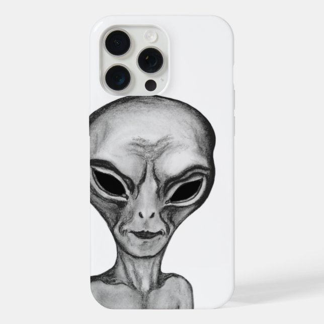 Graue Alien iPhone Hülle (Rückseite)