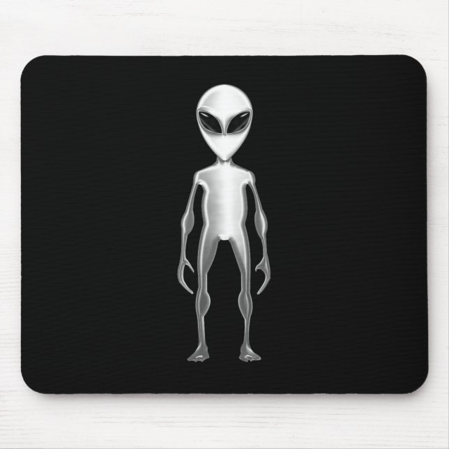 Graue Alien Mousepad (Vorne)