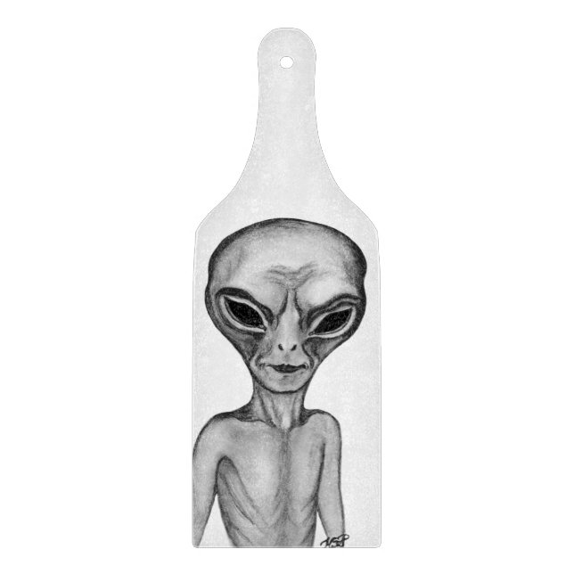 Graue Alien Schneidebrett (Vorderseite)