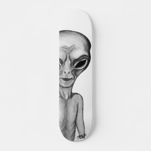 Graue Alien Skateboard