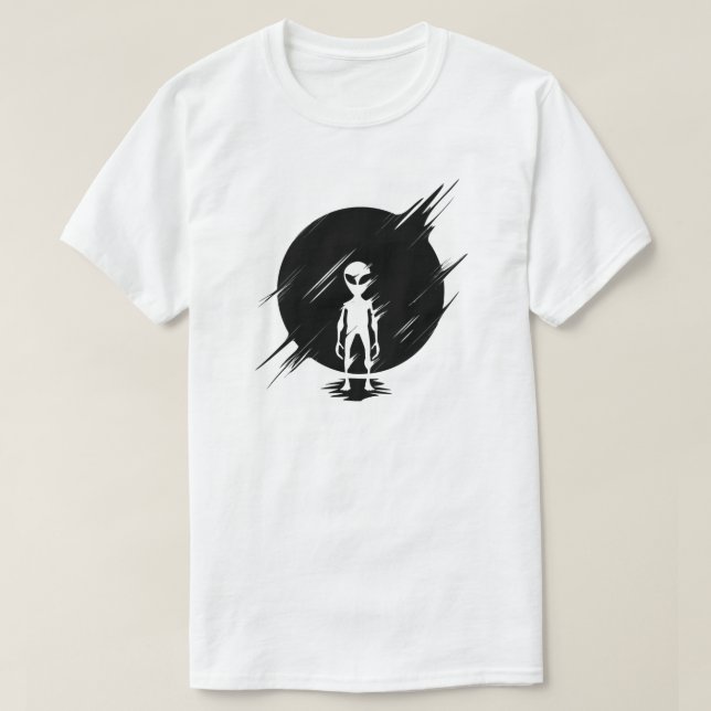 Graue Alien T-Shirt (Design vorne)
