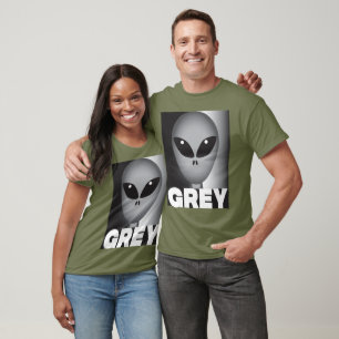 Graue Alien T-Shirt